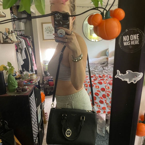 Henri Bendel Black Satchel Bag - Picture 10 of 11